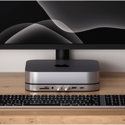Satechi - USB-C Aluminium Stand & Hub Untersatz für Mac Mini - Silber - Pazzar.ch