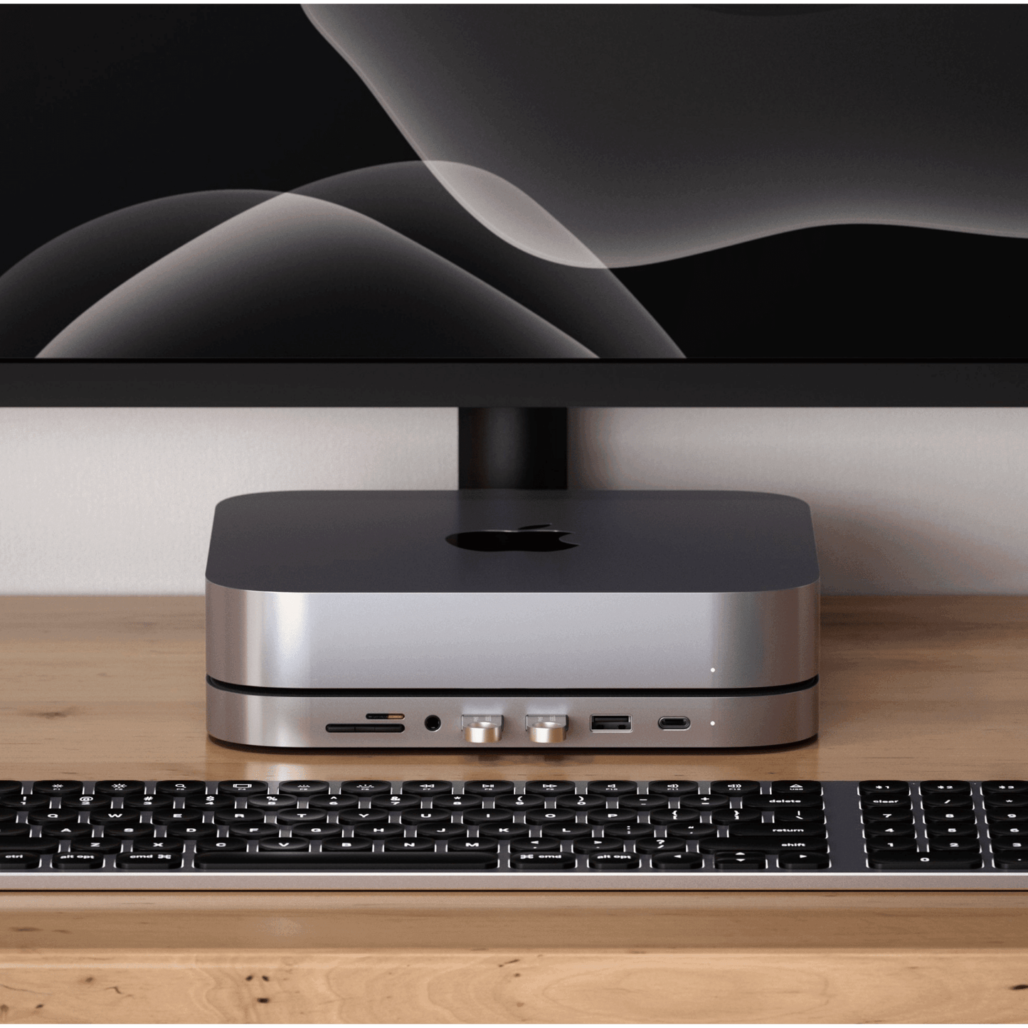 Satechi - USB-C Aluminium Stand & Hub Untersatz für Mac Mini - Space Gray - Pazzar.ch