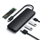 Satechi - USB-C Slim Alu Multiport Hub mit SSD Fach - Schwarz