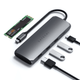 Satechi - USB-C Slim Alu Multiport Hub mit SSD Fach - Space Gray