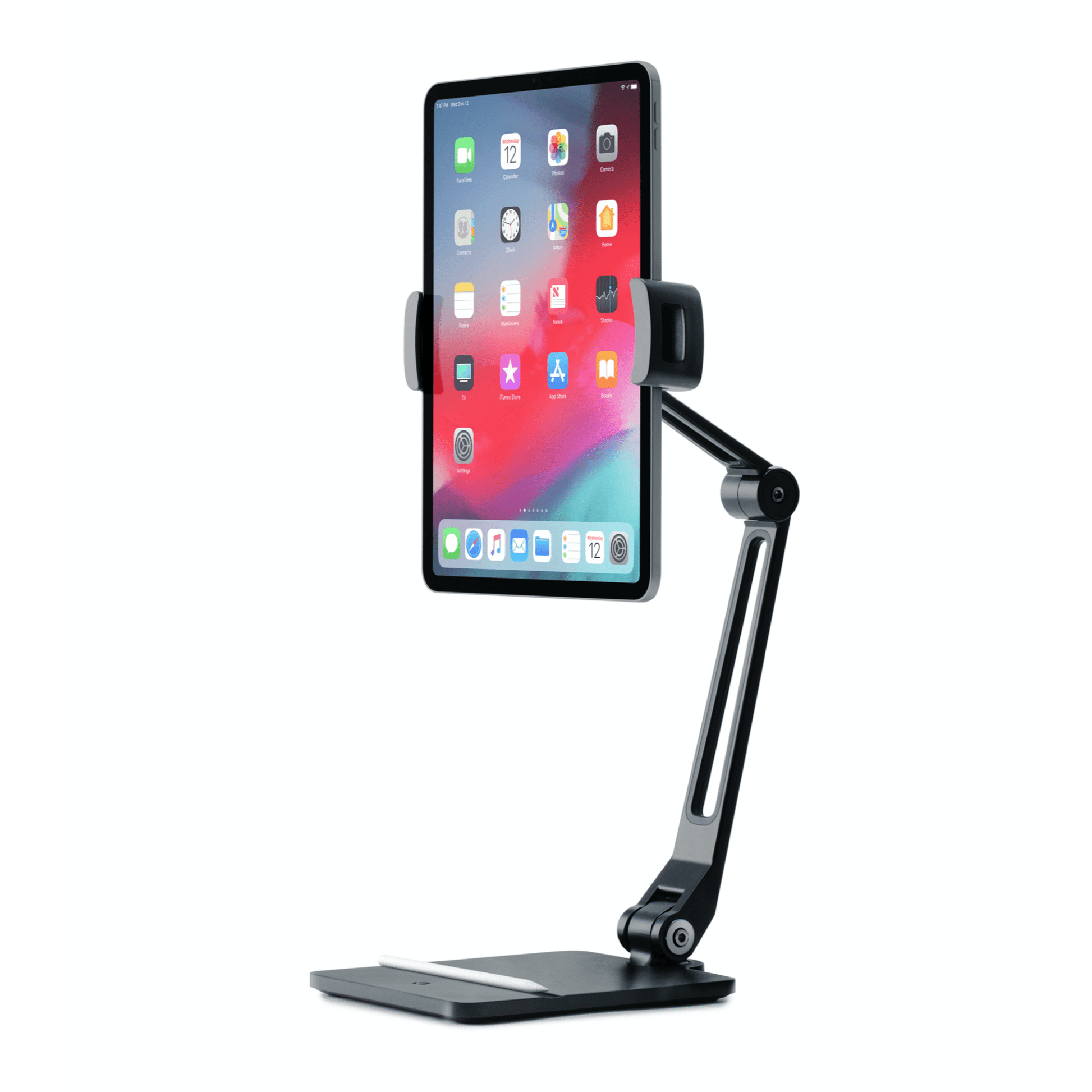 Twelve South - Verstellbare Klemm- & Stand-Halterung aus hochwertigem Aluminium für alle iPads - Schwarz