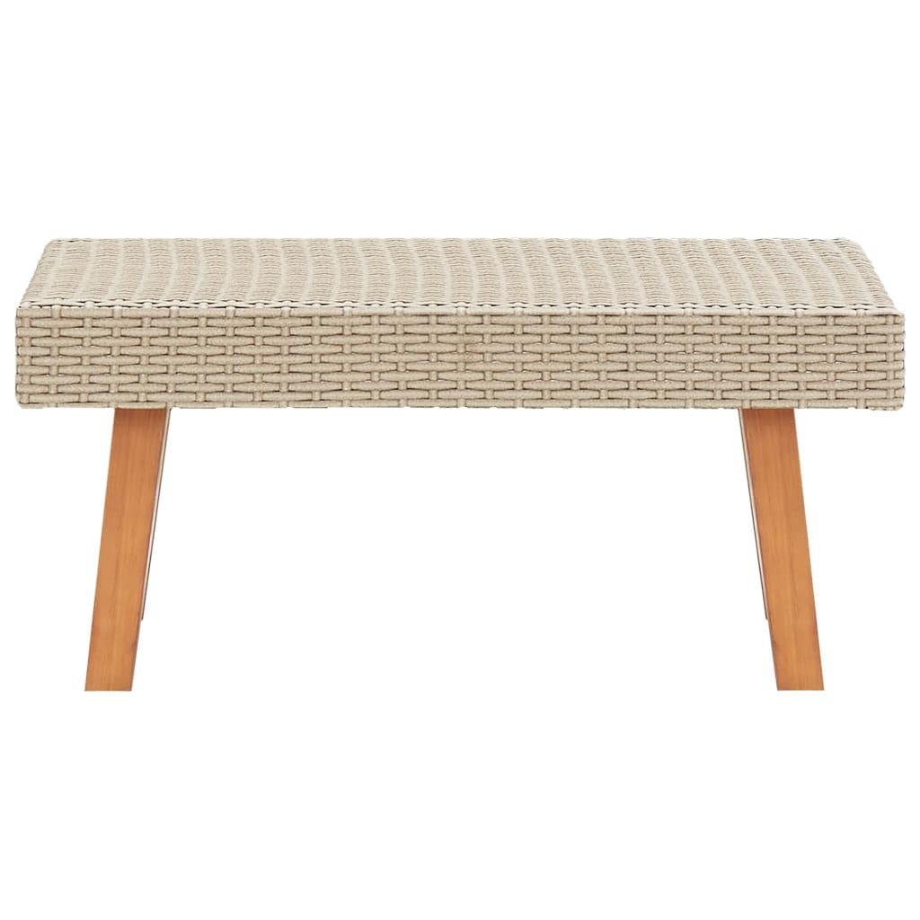 4-tlg. Garten-Lounge-Set mit Auflagen Poly Rattan Beige - Pazzar.ch