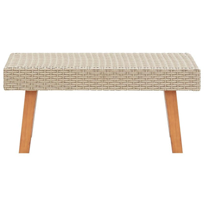 4-tlg. Garten-Lounge-Set mit Auflagen Poly Rattan Beige - Pazzar.ch