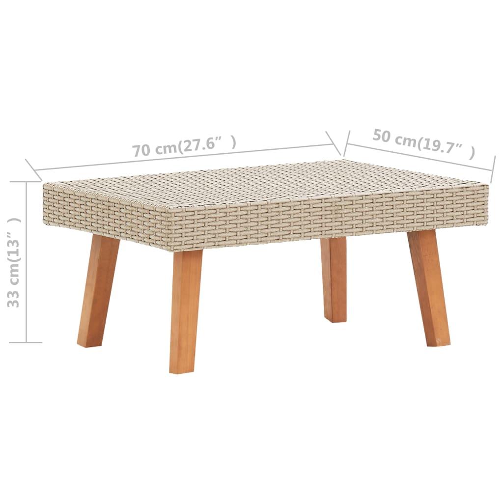 4-tlg. Garten-Lounge-Set mit Auflagen Poly Rattan Beige - Pazzar.ch