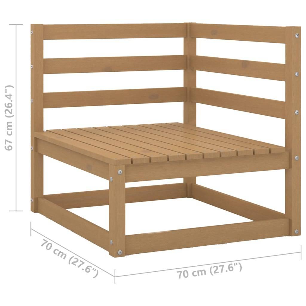 2tlg. Garten-Lounge-Set mit Kissen Honigbraun Massivholz Kiefer - Pazzar.ch