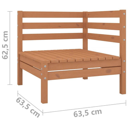 2-Sitzer-Gartensofa Honigbraun Massivholz Kiefer - Pazzar.ch