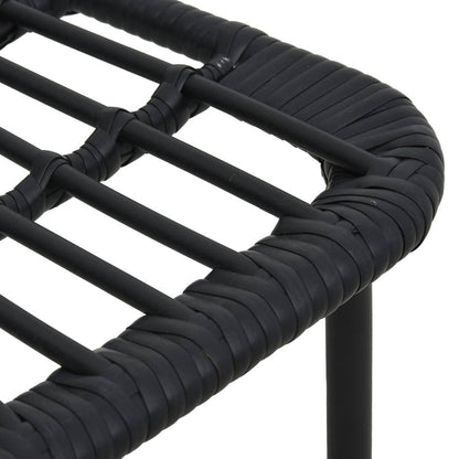 Gartenstühle 2 Stk. Poly Rattan Schwarz - Pazzar.ch