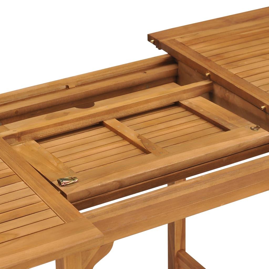 Gartentisch Ausziehbar (110-160)x80x75 cm Massivholz Teak