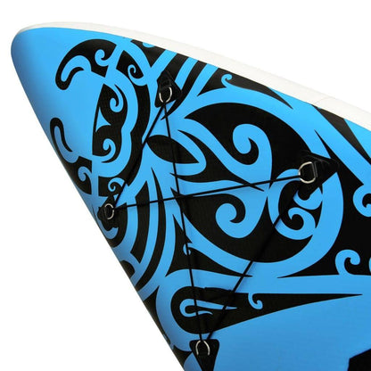 Aufblasbares Stand Up Paddle Board Set 366x76x15 cm Blau - Pazzar.ch