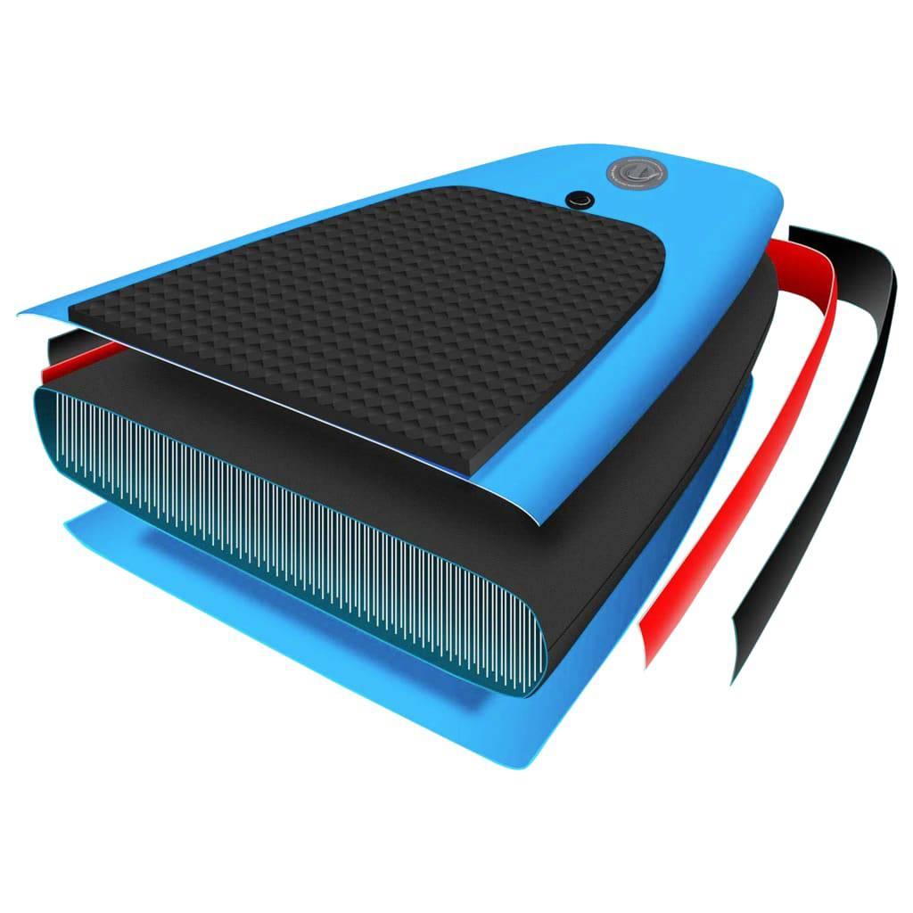 Aufblasbares Stand Up Paddle Board Set 366x76x15 cm Blau