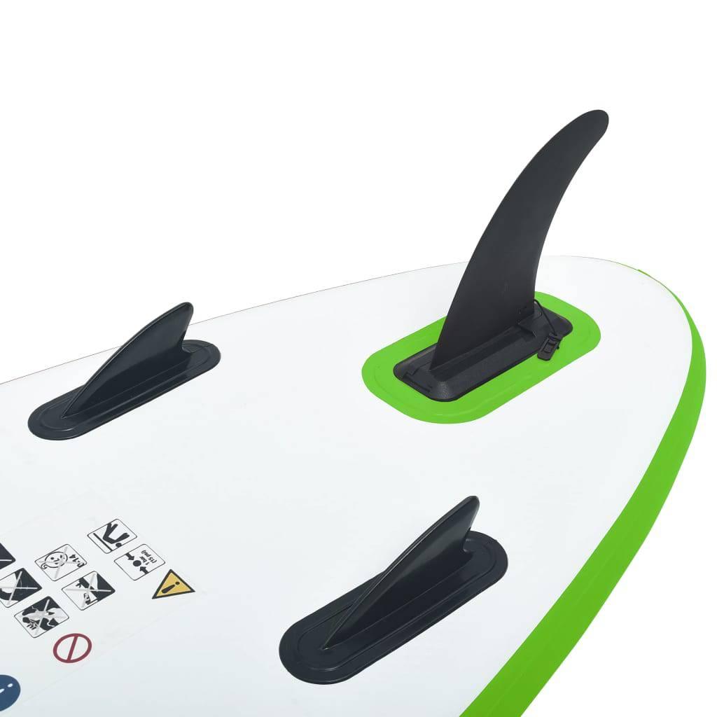 Aufblasbares Stand Up Paddle Board Set Grün und Weiß - Pazzar.ch