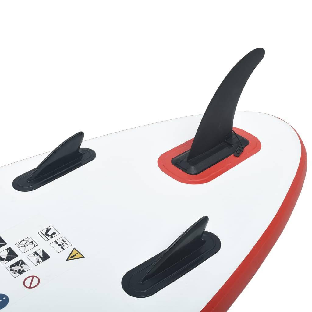 Stand Up Paddle Surfboard SUP Aufblasbar Rot und Weiß - Pazzar.ch