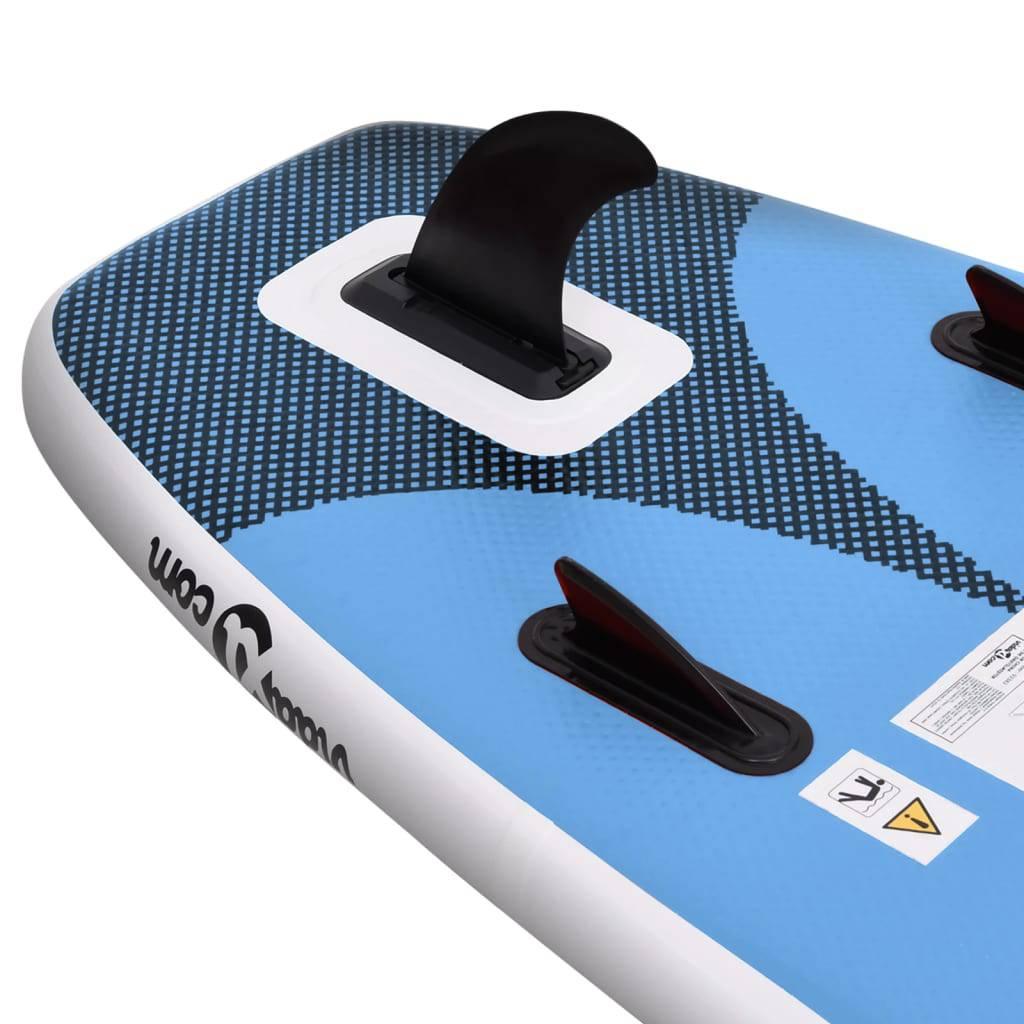 SUP-Board-Set Aufblasbar Marineblau 300x76x10 cm