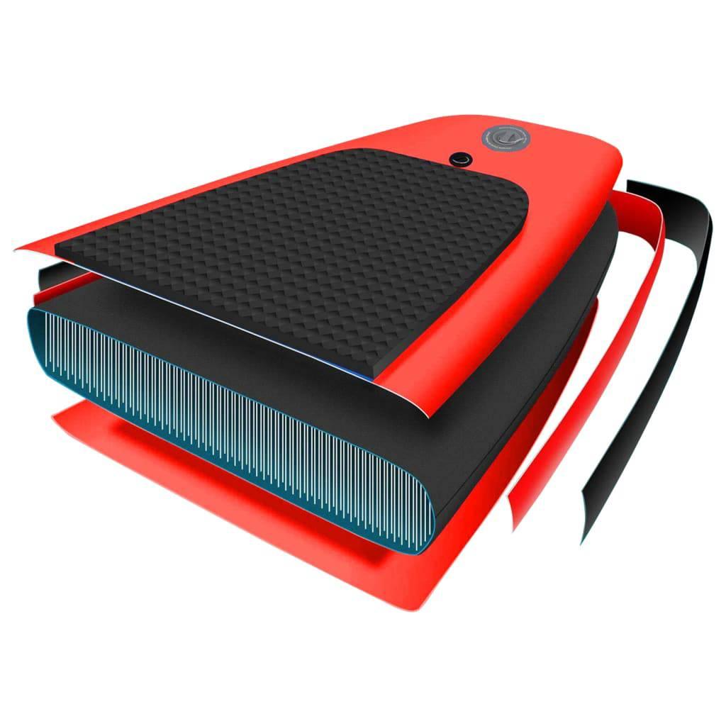 SUP-Board-Set Aufblasbar Rot 300x76x10 cm - Pazzar.ch