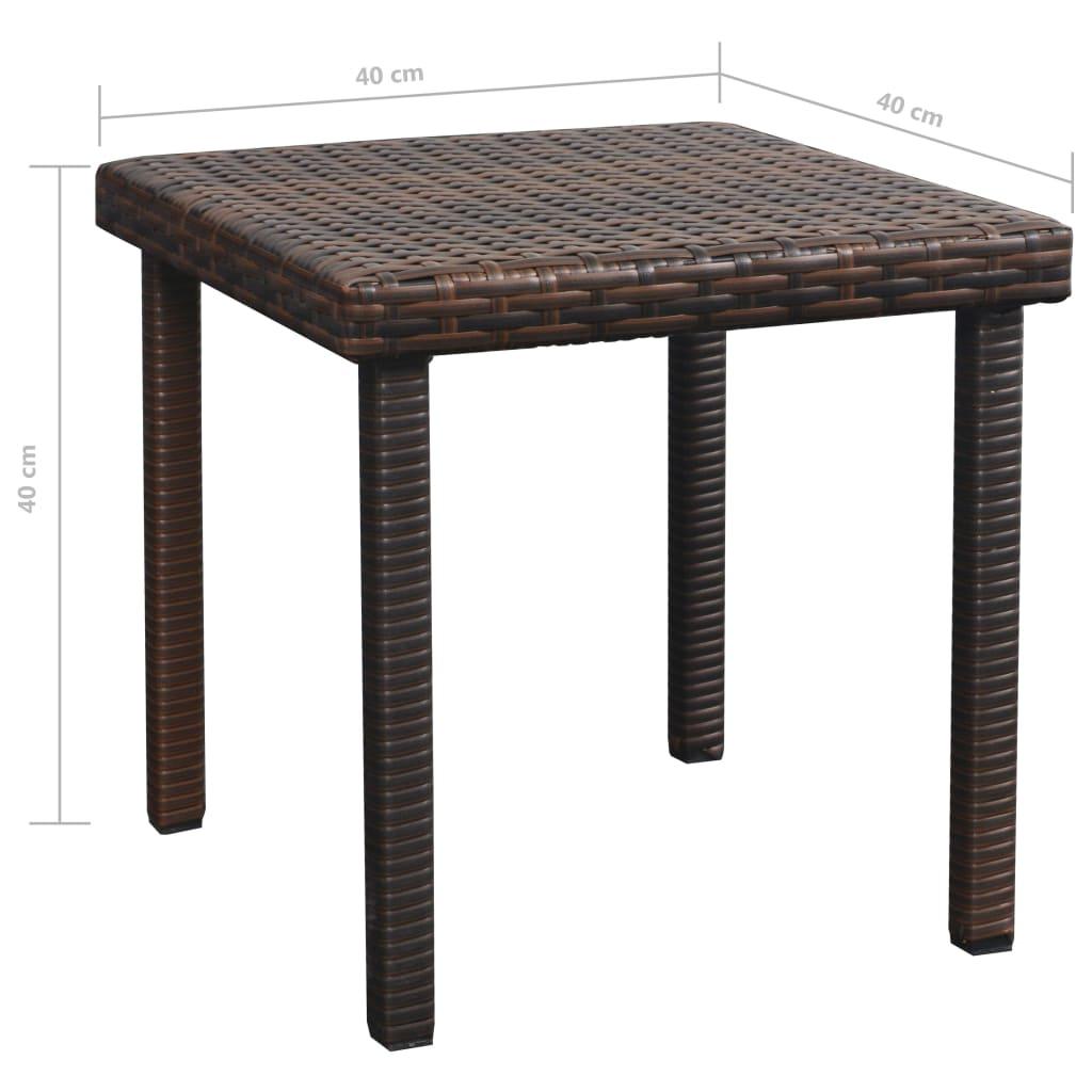 Sonnenliegen 2 Stk. mit Tisch Poly Rattan Braun - Pazzar.ch