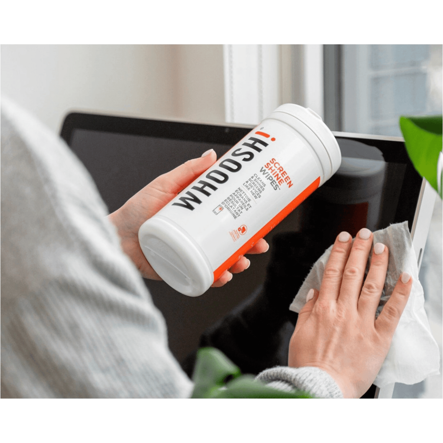 WHOOSH - Smartphone & Tablet Display Reinigungsmittel 70x Screen Shine Wipes / 1x antimikrobielles Mikrofasertuch - Pazzar.ch