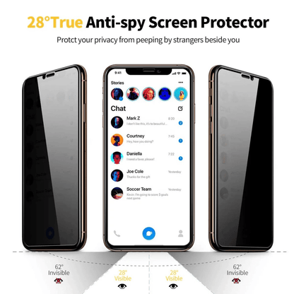 ZIFRIEND - iPhone 11 Pro Japanisches Asahi Privacy Vollbild Displayschutz Glas - Schwarz - Pazzar.ch