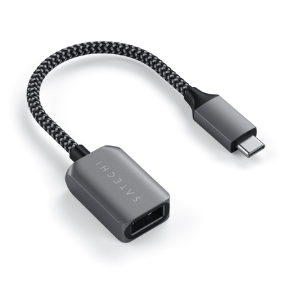 Satechi - Hochwertiges & robustes USB-C zu USB 3.0 Adapterkabel - Space Gray / Grau - Pazzar.ch