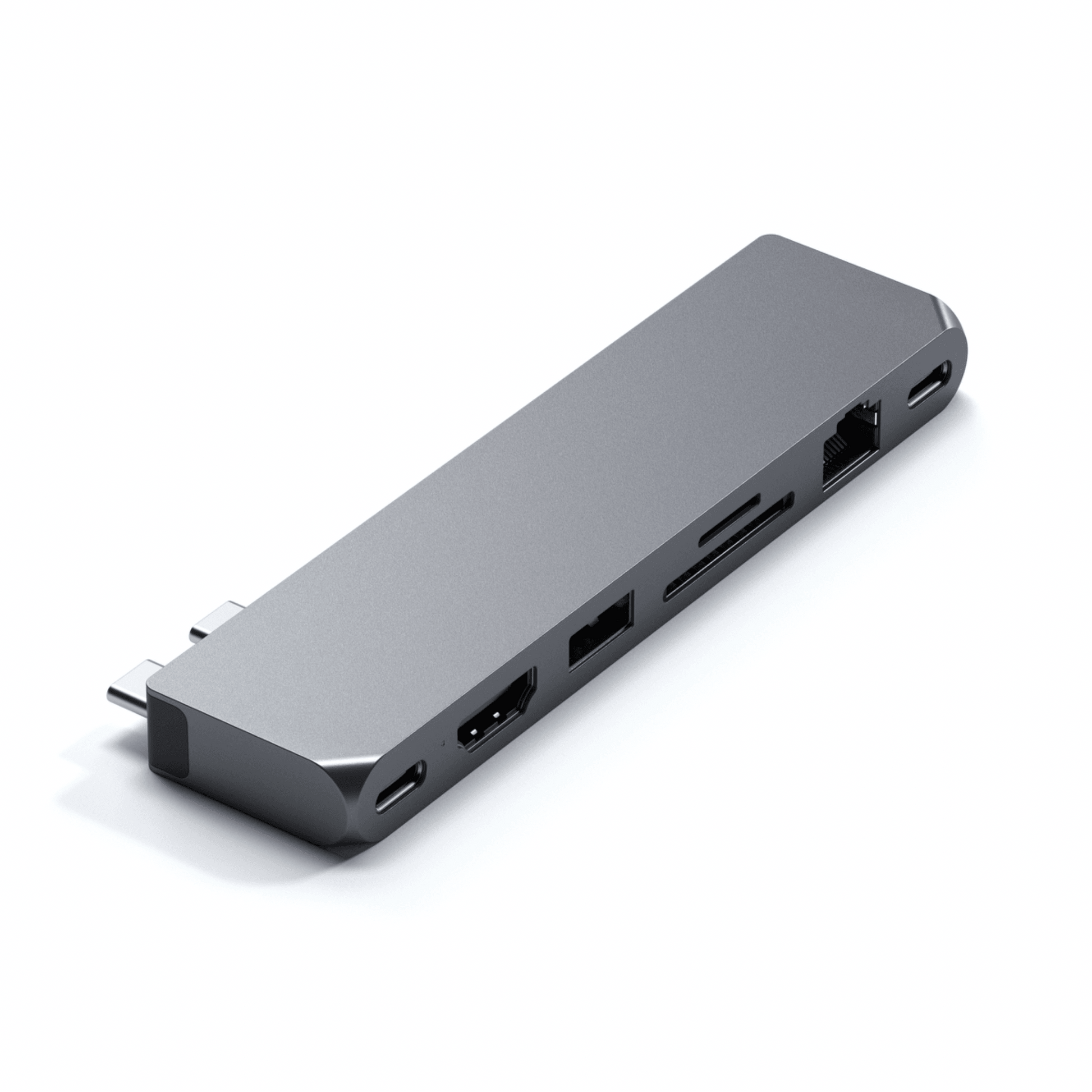 Satechi - Hochwertiger Dual USB-C Multiport Pro Hub Max für MacBook - Space Gray