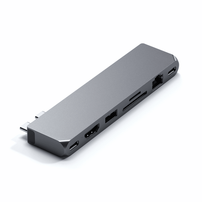 Satechi - Hochwertiger Dual USB-C Multiport Pro Hub Max für MacBook - Space Gray - Pazzar.ch