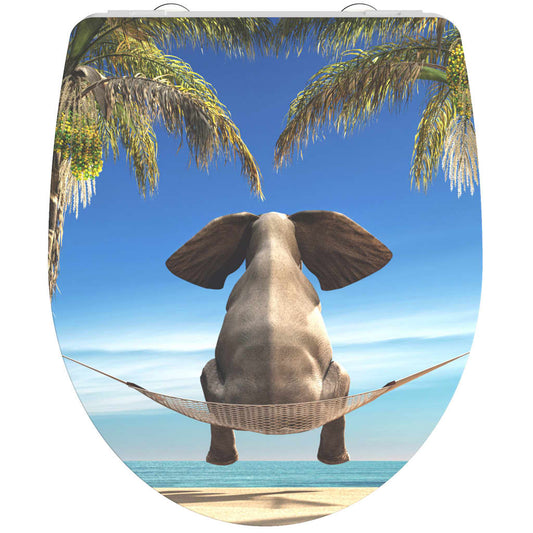 SCHÜTTE Toilettensitz mit Absenkautomatik HAPPY ELEPHANT Duroplast - Pazzar.ch