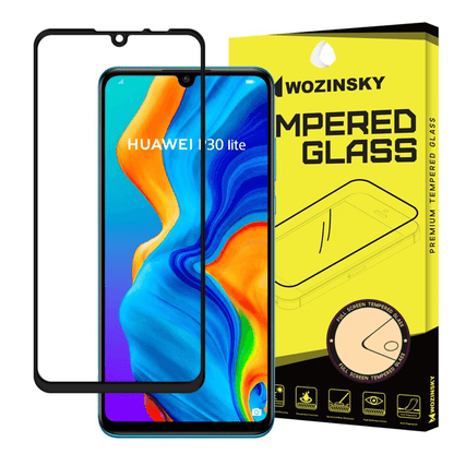 Wozinsky - Huawei P30 Lite Panzerglas Full-Screen 3D Vollbild Displayschutzglas Rahmen - Schwarz - Pazzar.ch