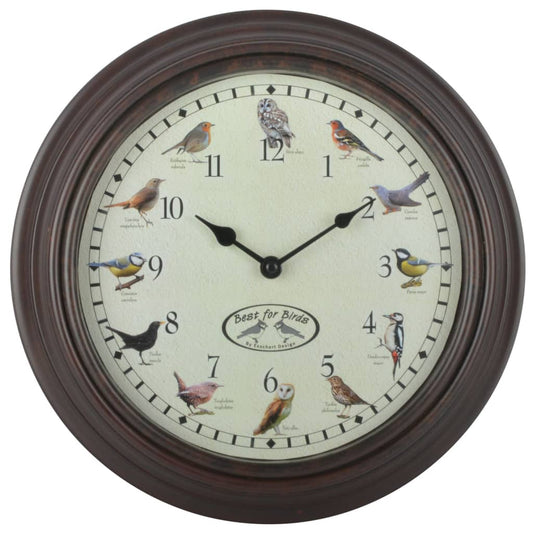 Esschert Design Uhr mit Vogelgezwitscher - Pazzar.ch