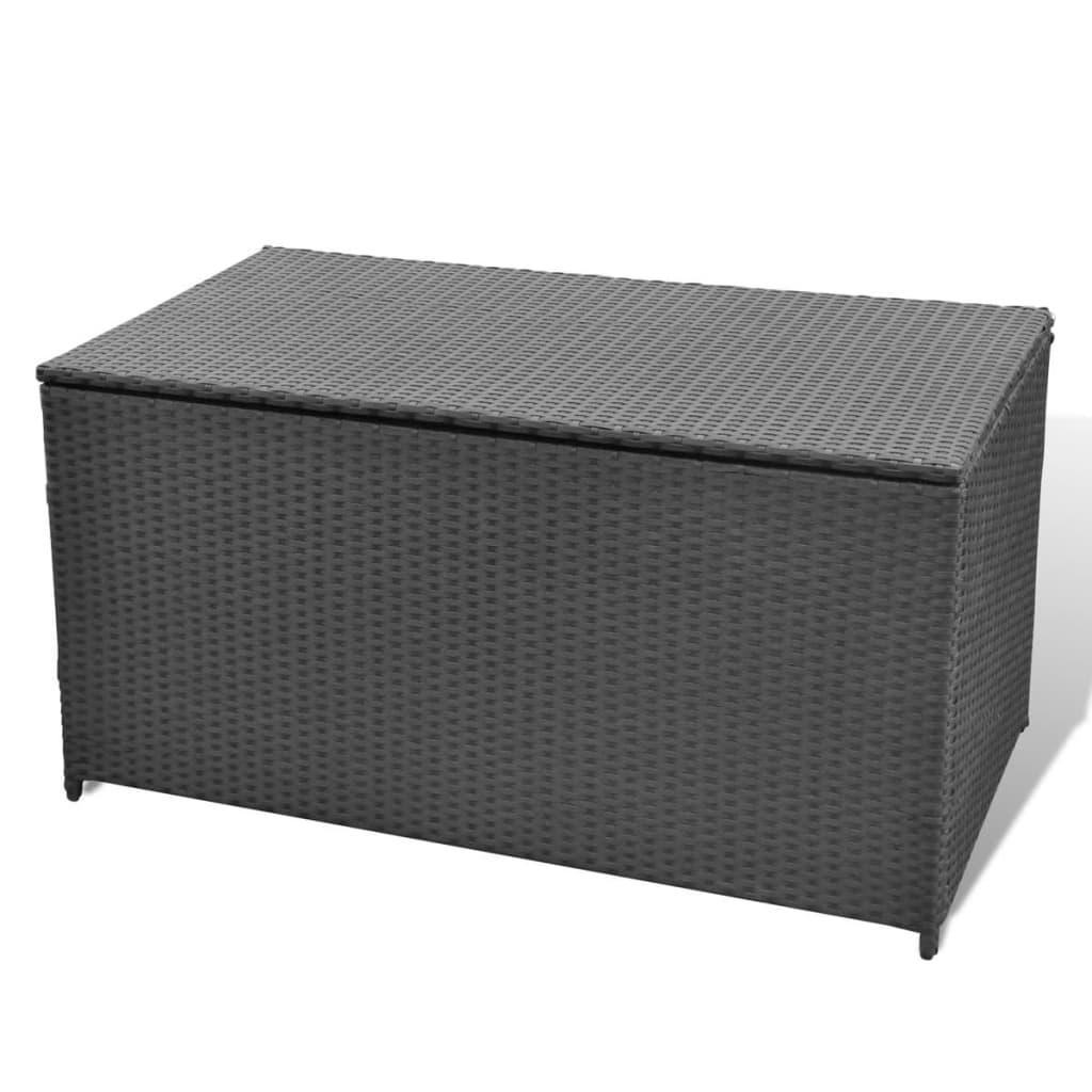 Garten-Auflagenbox Schwarz 120x50x60 cm Poly Rattan - Pazzar.ch