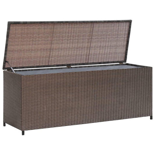 Garten-Auflagenbox Braun 120x50x60 cm Poly Rattan - Pazzar.ch