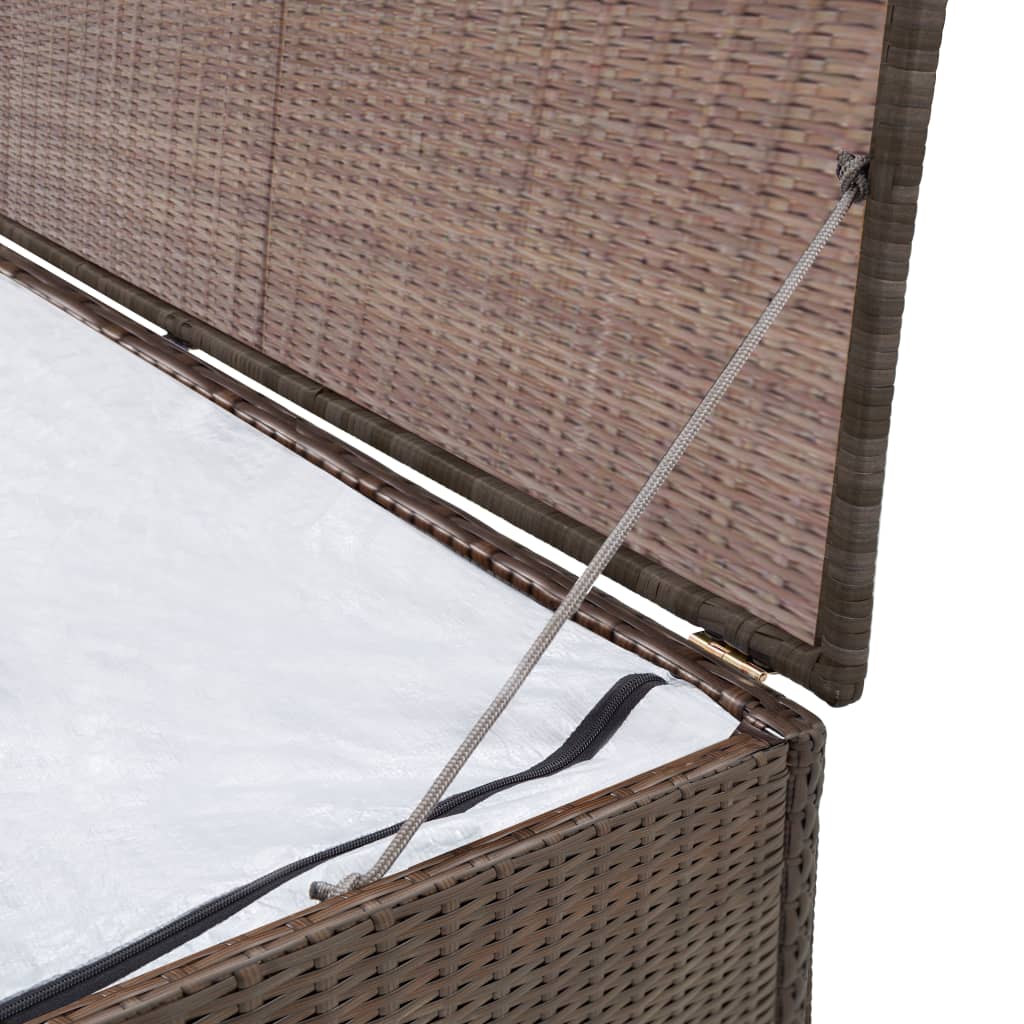 Garten-Auflagenbox Braun 120x50x60 cm Poly Rattan - Pazzar.ch