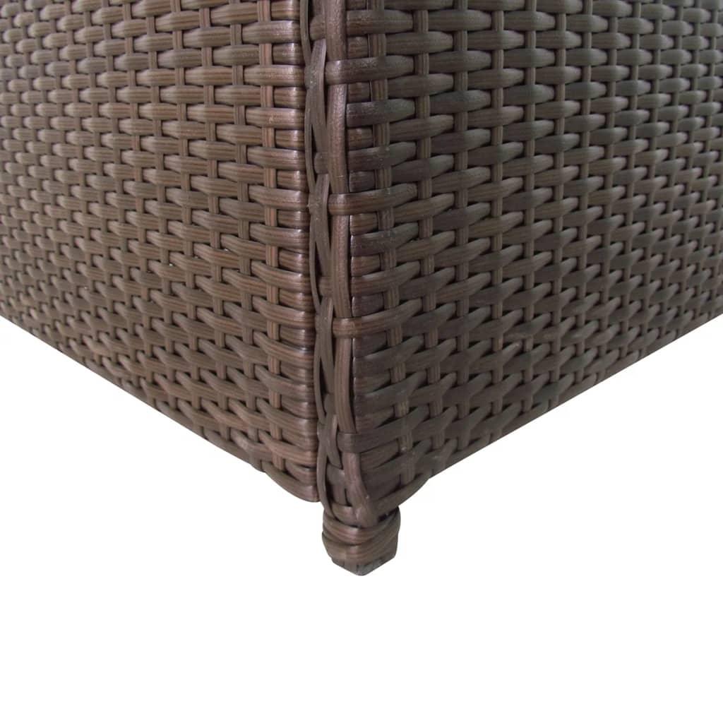 Garten-Auflagenbox Braun 120x50x60 cm Poly Rattan - Pazzar.ch