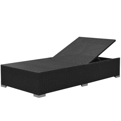 3-tlg. Garten-Lounge-Set mit Auflagen Poly Rattan Schwarz - Pazzar.ch
