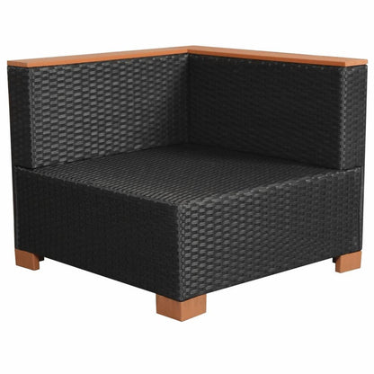 Gartensofa Poly Rattan Schwarz - Pazzar.ch