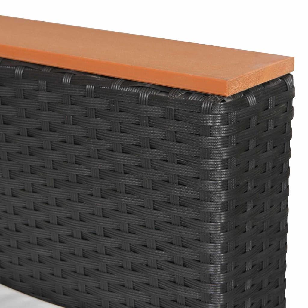 Gartensofa Poly Rattan Schwarz - Pazzar.ch