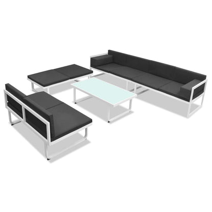 5-tlg. Garten-Lounge-Set Textilene Aluminium Schwarz - Pazzar.ch