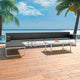 5-tlg. Garten-Lounge-Set Textilene Aluminium Schwarz