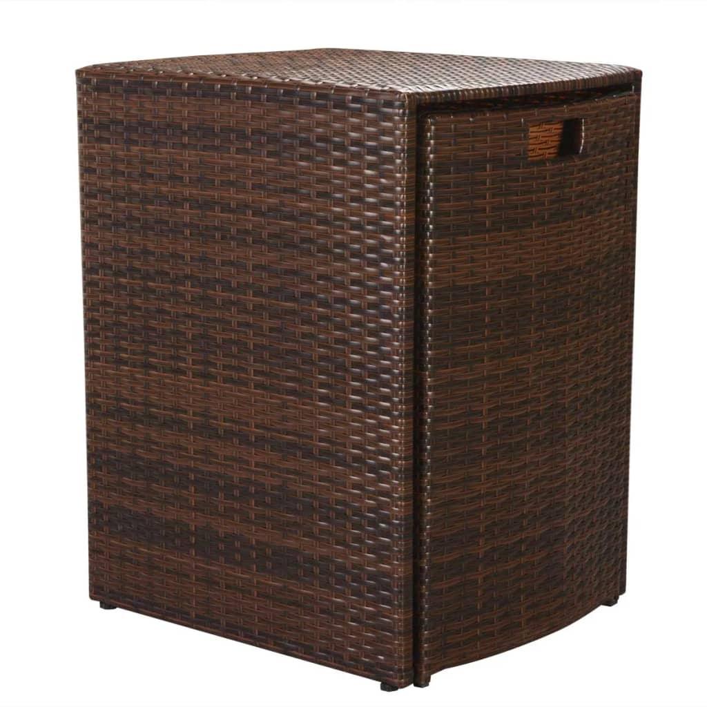 3-tlg. Bistro-Set mit Auflagen Poly Rattan Braun - Pazzar.ch