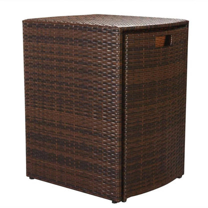 3-tlg. Bistro-Set mit Auflagen Poly Rattan Braun - Pazzar.ch