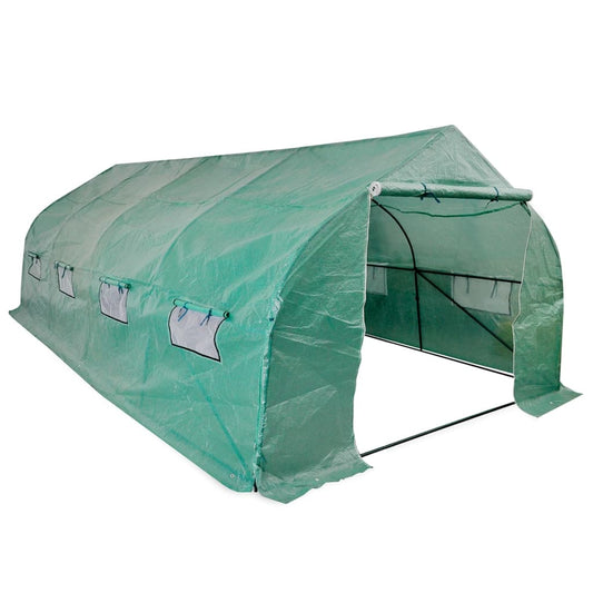 Polytunnel Gewächshaus Begehbar & Mobil Stahlrahmen 18 m² - Pazzar.ch