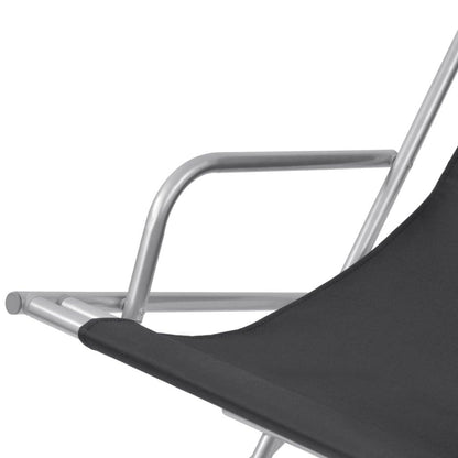 Liegestühle 2 Stk. Stahl Schwarz - Pazzar.ch