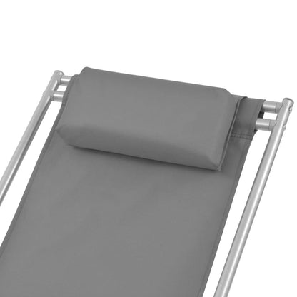 Liegestühle 2 Stk. Stahl Grau - Pazzar.ch
