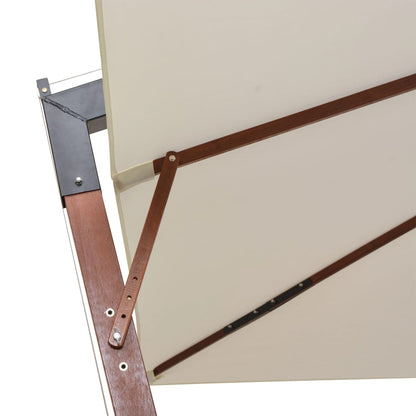 Ampelschirm 300x300 cm Holzmast Weiß - Pazzar.ch