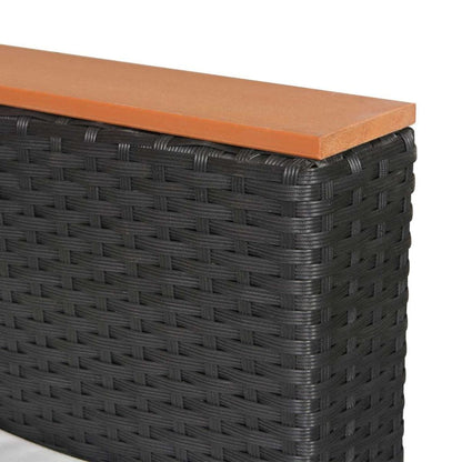 4-tlg. Garten-Lounge-Set mit Auflagen Poly Rattan Schwarz - Pazzar.ch