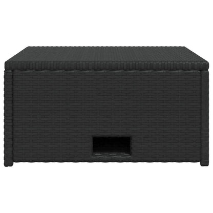 4-tlg. Garten-Lounge-Set mit Auflagen Poly Rattan Schwarz - Pazzar.ch