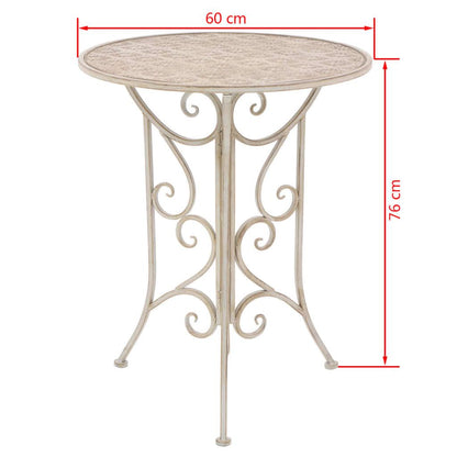 3-tlg. Bistro-Set Stahl Weiß - Pazzar.ch