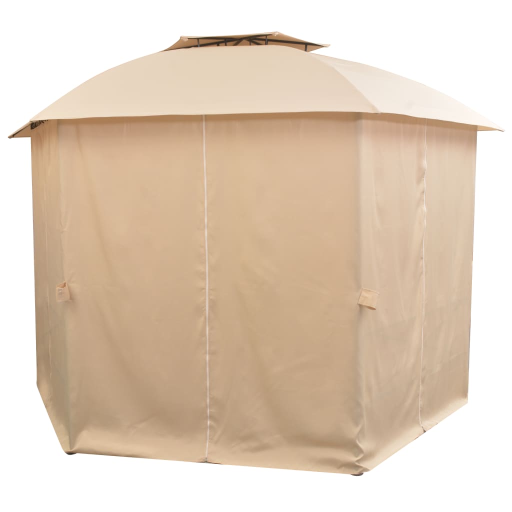 Gartenpavillon mit Vorhängen Hexagonal 360x265 cm - Pazzar.ch