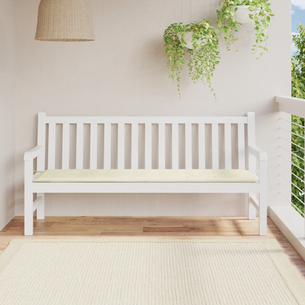 Gartenbank-Auflage Creme 180x50x3 cm Oxford-Gewebe - Pazzar.ch