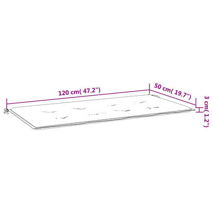 Gartenbank-Auflage Blau 120x50x3 cm Oxford-Gewebe - Pazzar.ch