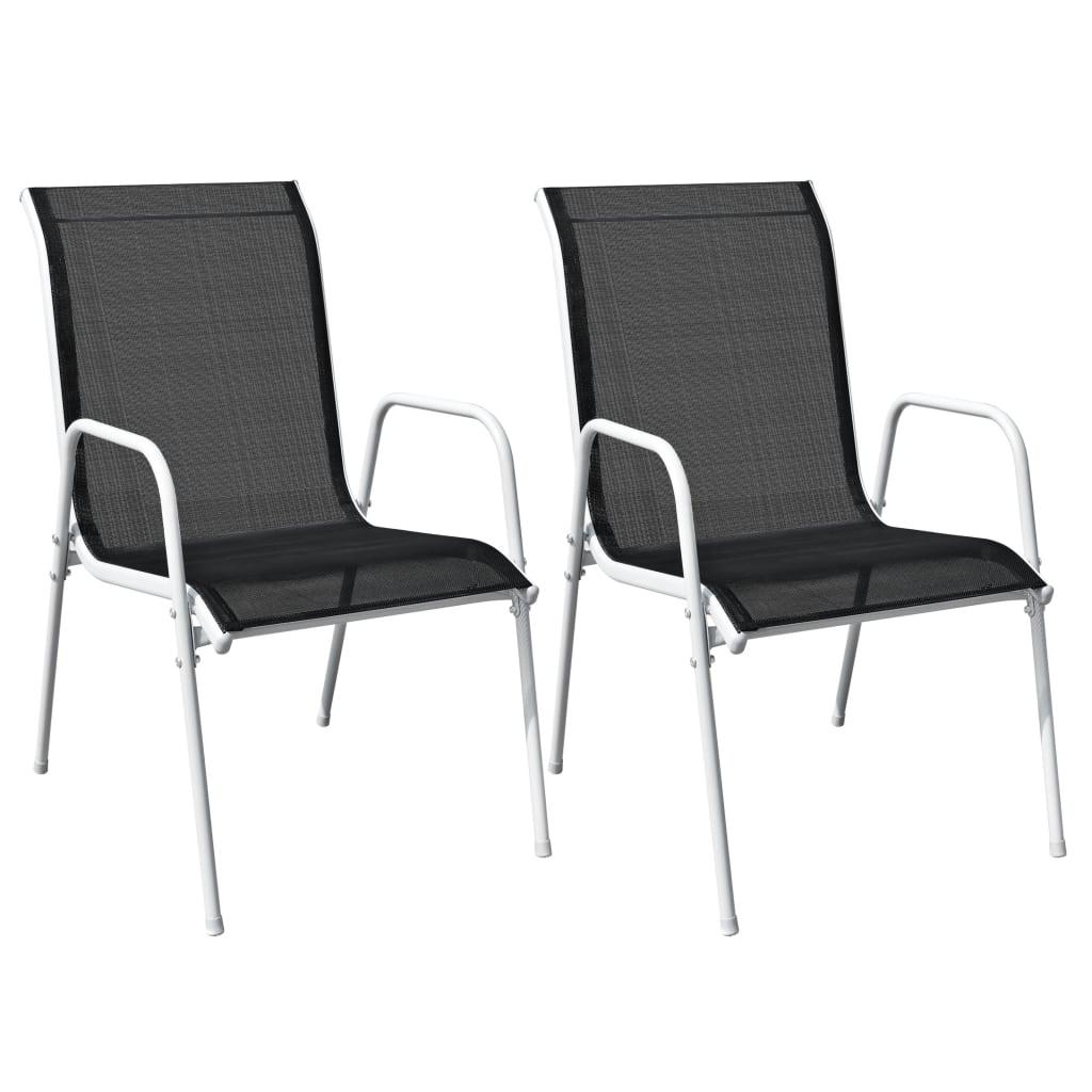 3-tlg. Bistro-Set Stahl Schwarz - Pazzar.ch