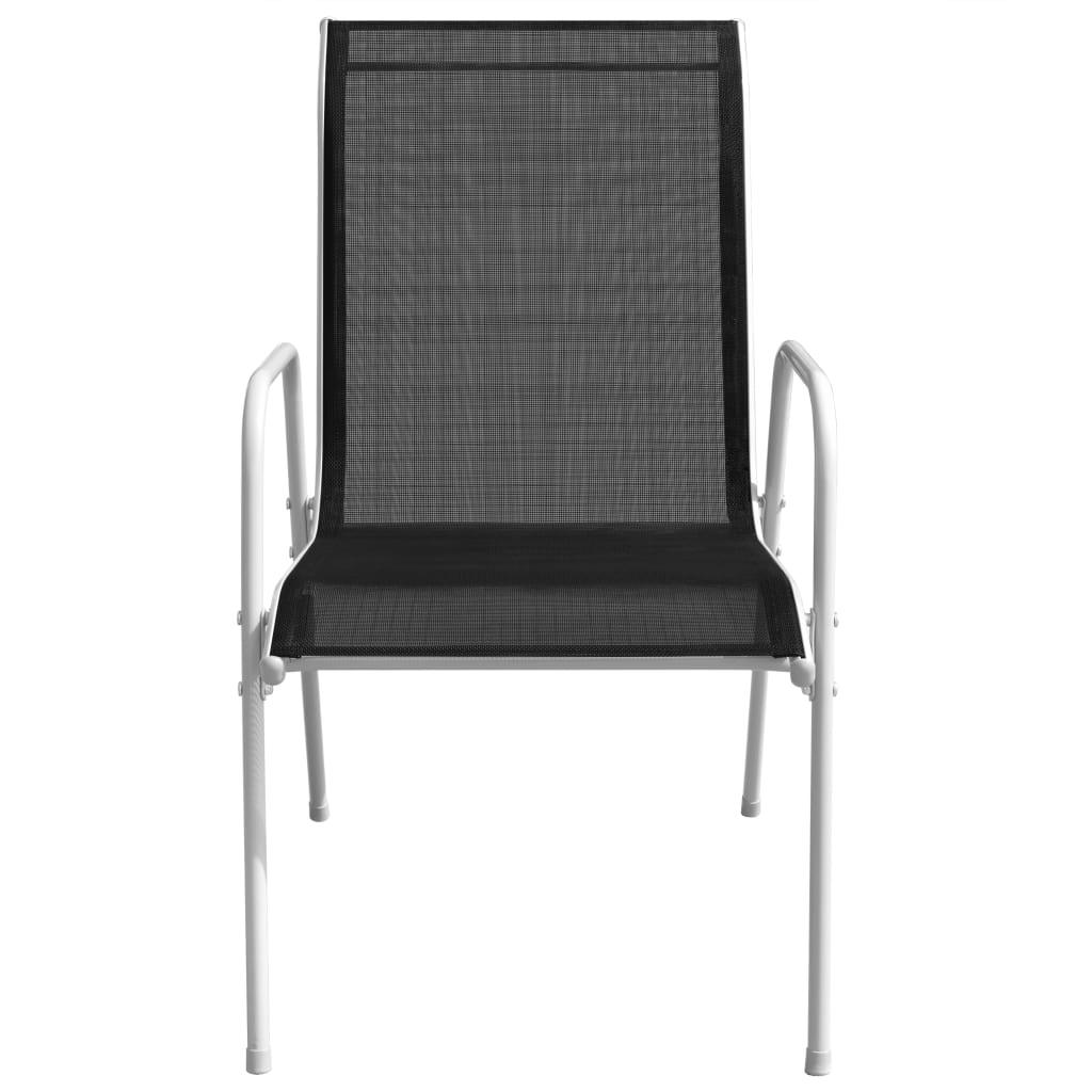 3-tlg. Bistro-Set Stahl Schwarz - Pazzar.ch